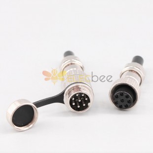 GX16 8 Pin Male and Female Docking Cable Connector Straight Metal Circular Connector IP67 Waterproof
