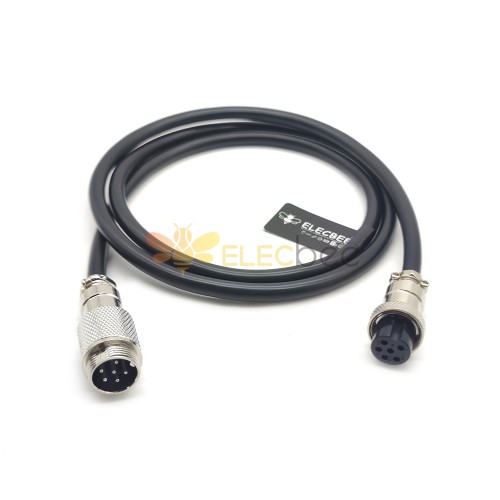 GX16 Aviation Socket Connector Plug Cable 6 Pin Male/Female Head Aviation Plug Cable 1M
