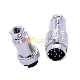 GX16 Cabo 9 Pin Conector Round Straight Male Female Metal Plug