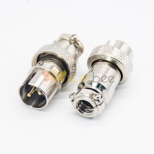 GX16 2 Pin Connector Reverse Straight Male Plug For Cable
