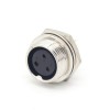 GX16 3 Pin connecteur Inverser la socket femelle Straight Rear Bulkhead Solder Cup For Cable