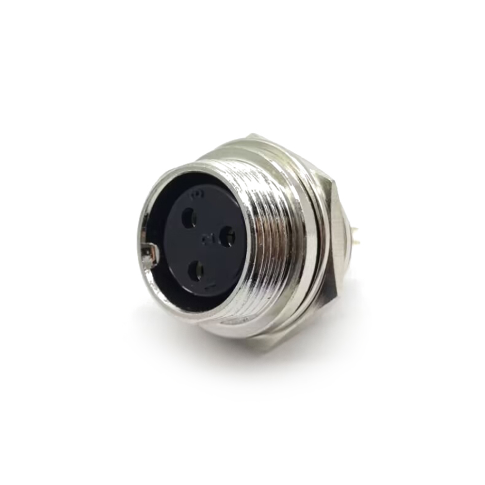 GX16 3 Pin conector reverter soquete traseira reta após o volume traseiro solder cup para cabo