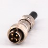 GX16 4 Pin Connector Reverse Straight Male Plug and Female Socket Back Mount Solder Type IP67 Waterproof