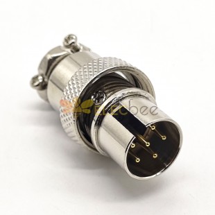 GX16 Connector 6 Pin Reverse Straight Male Plug For Cable