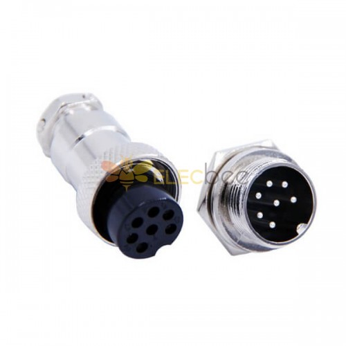 10pcs 7 Pin GX16 Circular Connector Straight Male Socket and Female Plug