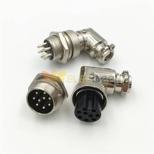 10pcs 9 Core GX16 Right Angle Connector Male Female Waterproof Air Plug and Socket