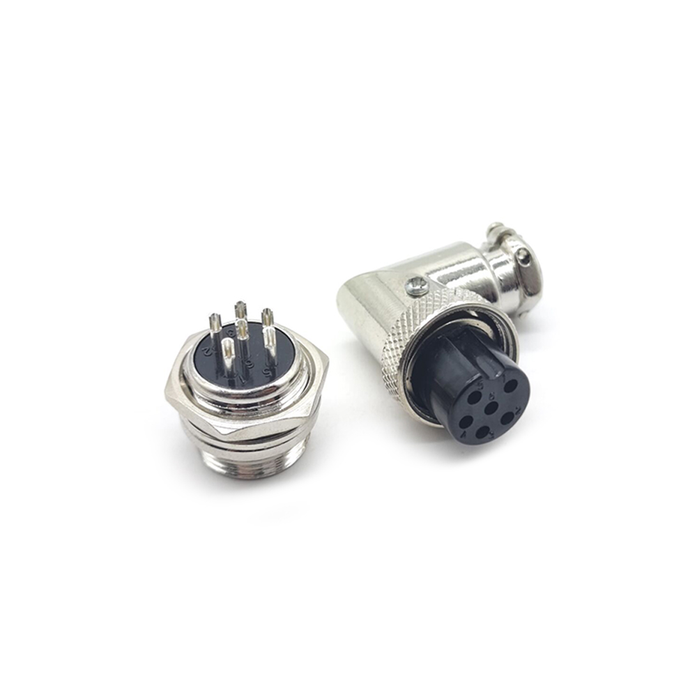 10pcs GX16 6 Pin Male Socket Connettore A plug femminile R/A IP55 Connettore impermeabile