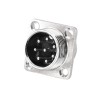 16mm Metal Square Flange Mount GX16 8-Pin Connector Male and Female Plug Socket