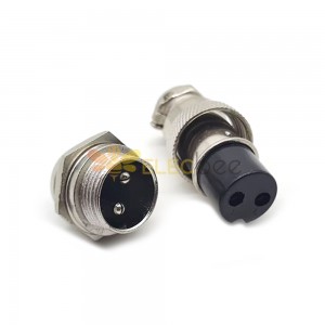 gx16 航空插头标准3芯插头插座直式连接器焊线