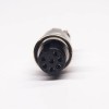 Aviation Plug Connector GX16-7 Pin Female Straight Black Bakelite Insulator