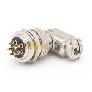 gx 16 aviation Connector 5 Pin Angled Metal Female Cable Plug Male Receptacles