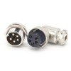 gx 16 aviation Connector 5 Pin Angled Metal Female Cable Plug Male Receptacles