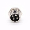 GX16 4 Pin Conector Straight Standard Type Female Pulg to Male Socket Rear Bulkhead Tipo de solda para cabo