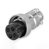 GX16 4 Pin Female Plug and Male Socket with 4 Hole Square Flange Wire Cable Connector