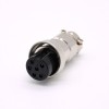 GX16 6 Pin Connector Standard Type Straight Female Pulg to Male Socket Front Bulkhead Solder Type For Cable
