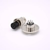 GX16 8 Pin Connector Standard Type Straight Female Pulg to Male Socket Flange Mounting Solder Cup For Cable