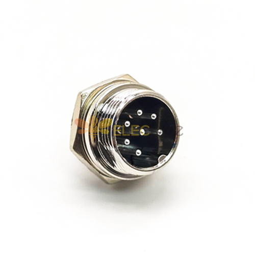 GX16 Connector 7 Pin Male Panel Receptacles Back Mount Straight Solder Cable Aviation Socket