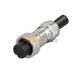 GX16 Connector IP67 Waterproof 2Pin Standard Type Straight Female Plug Solder Type for Cable