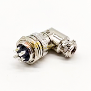 GX16 Right Angle Connector 4 pin Male Socket and Female Plug