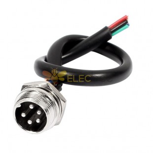 Jack GX16 5p Male Socket Connector GX16 Air Plug Cable Cordset 1M