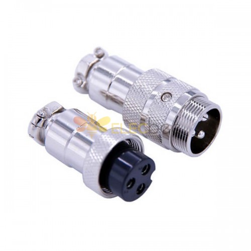 10pcs 3 Pin Wire Connector GX20 Male Female Straight Plug Connector