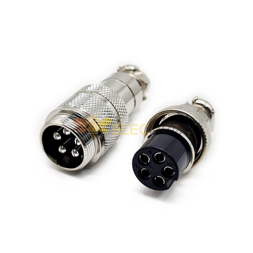 10pcs 5 Pin Conector Wiring Cable Plug Conector Straight GX20 Masculino e Feminino