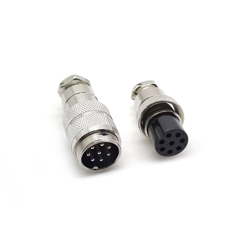 10pcs 8 Pin Conector Round GX20 Conector de cabo de encaixe masculino e feminino