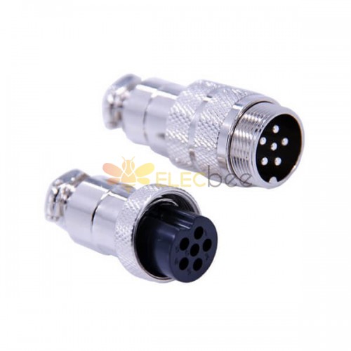 10pcs GX20 6 Pin Electrical Connector Straight Male Female Docking Cable Plug