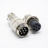 10pcs Wiring 7 Pin Connector GX20 Male Female Straight Butt-joint Connector