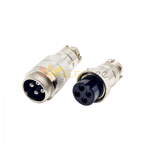 4 Pin Aviation Connector Cable GX20 Male Female Straight