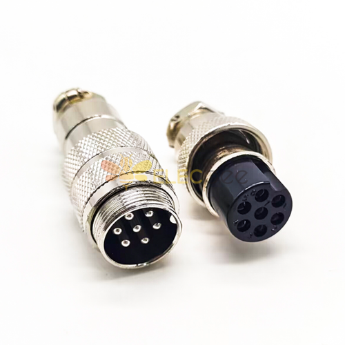 7 Pin Circular Connector GX20 Male Female Straight Butt-joint Connector