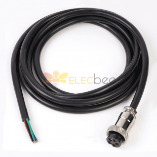 GX20 5 Pin female Circular Connector Cable Plug Straight 1 meter