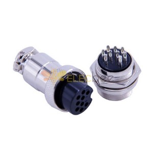 10pcs 9 Pin Connector Wiring Straight GX20 Male/Female Through Hole Aviation Connector