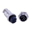 10pcs 9 Pin Connector Wiring Straight GX20 Male/Female Through Hole Aviation Connector