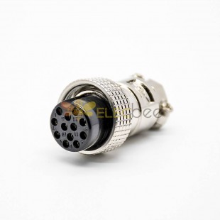 Circular Aviation Connector GX20 Standard Plug 12 Pin Female Straight Solder Cable