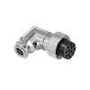 GX20 12 Pin Connector Angled Female Plug Aviation Wire Connector Metal Male Socket Back Mount Solder Cup