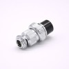 GX20 3 Pin Connector Standard Type Straight Female Pulg to Male Socket Flange Mounting Solder Cup For Cable