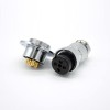 GX20 4芯母插頭轉公插座常規款直式法卡蘭安裝焊線