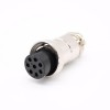 GX20 8 Pin Connector Straight Standard Type Female Pulg to Male Socket Rear Bulkhead Solder Type For Cable