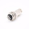 GX20 Aviation Connector 10 Pin Straight Standard Type Female Pulg to Male Socket Rear Bulkhead Solder Type For Cable