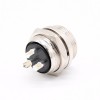 GX20 Connector 3 Pin Straight Standard Type Female Pulg to Male Socket Rear Bulkhead Solder Type For Cable