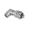 GX20 Connector 5 Pin Angled Female Plug Aviation Wire Connector Metal Male Socket Back Mount Solder Cup