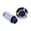 Male Female Connector GX20-5 Circular Flange Mount Straight Plug and Socket