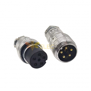 Conectores circulares de metal 5 Pin Butt Joint GX25 Straight Male Female Electrical Connector 2sets
