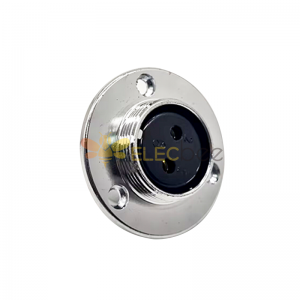 2 Pin Connecteurs GX25 3 Trous Cricular Round Flange Female Panel Receptacles