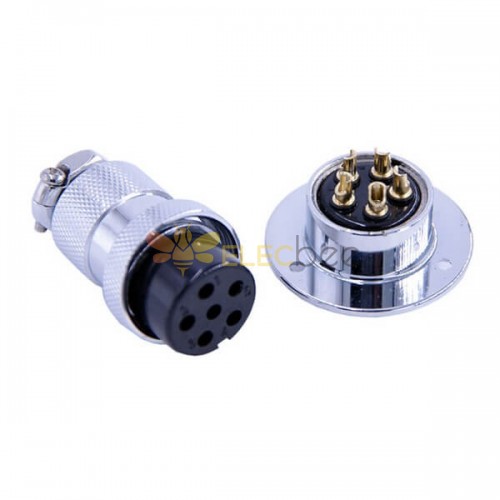 10pcs Round Aviation Connector GX25 5 Pin Male Female Straight