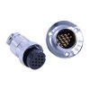25mm Round Flange 12 Pin Flange Mount Connector Male Female Straight Plug and Socket 5sets