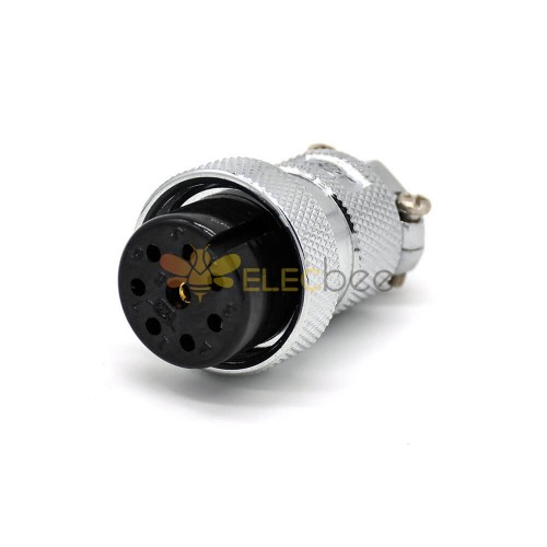 8 Pin Plug cable GX25 Straight Aviation Connector and Female Plug