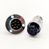 Aviation Plug and Socket 8 Pin Power Connector GX25 Male Female Flange Mount Straight Connector 5sets
