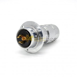 Aviation Plug and Socket GX30 3 Pin Male to Female Reverse Connector Flange Mounting Solder Cup for Cable